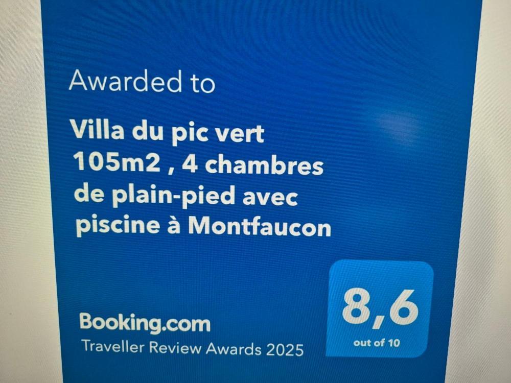Villa Du Pic Vert 105M2 , 4 Chambres De Plain-Pied Avec Piscine A Montfaucon Montfaucon  Екстериор снимка